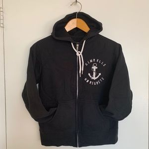 GLMR KLLS black zipup hoodie